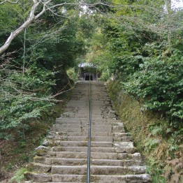 Another view of the steps up to the very ancient cemetary.